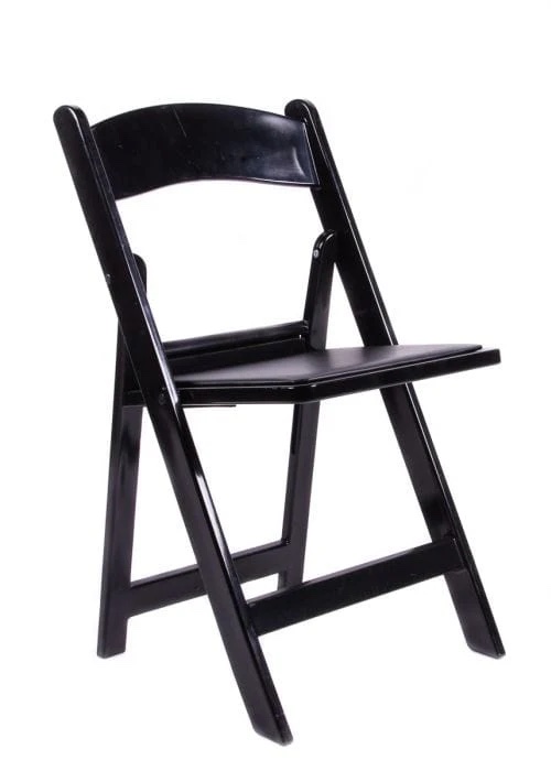 Black Resin Padded Chair